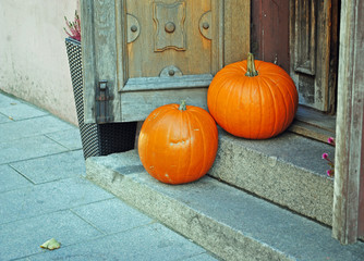 Pumpkins in Tallinn street