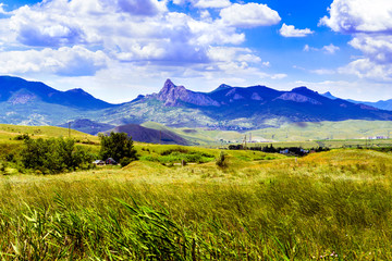 Ridge Kara Dag view. The ridge Kara Dag in summer  time.  © volofin