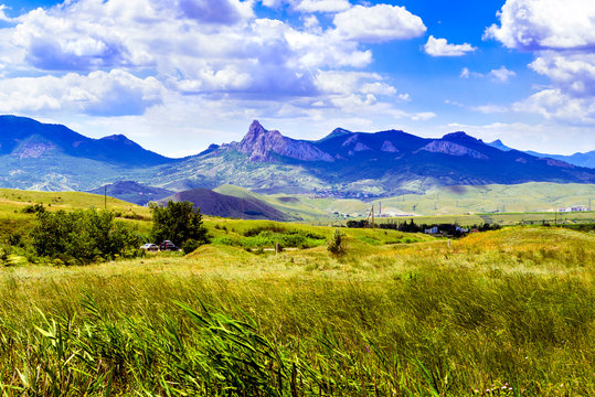 Ridge Kara Dag view. The ridge Kara Dag in summer  time. 
