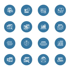 Shopping and Marketing Icons Set.