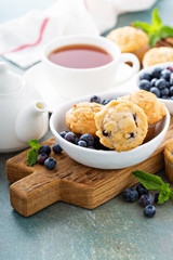 Blueberry muffins in a bowl