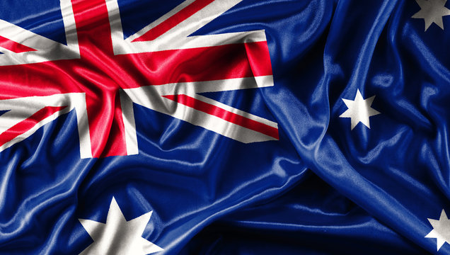 Fabric texture of the flag Australia