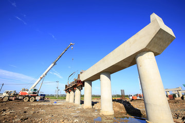 The bridge is under construction