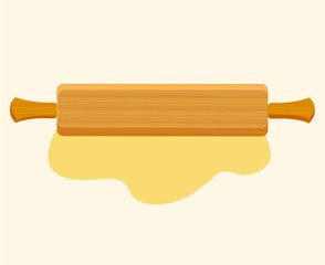 rolling pin ,knead, dough vector, eps, jpg.