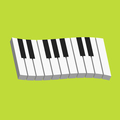 Fototapeta premium Piano vector for World Music Day with nice and creative illustration in a background.
