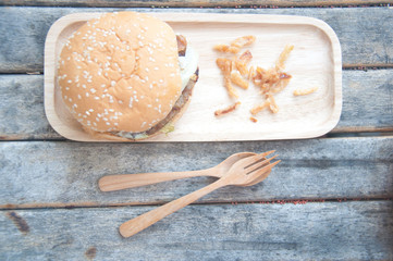 Homemade Traditional Hamburgers Pork