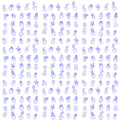 cactus doodle art ,hand drawn icons