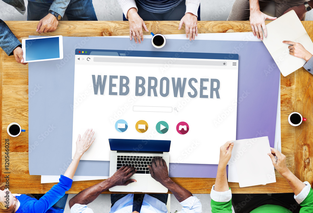 Poster generic web browser online page concept