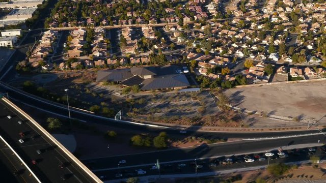 Aerial view of Las Vegas suburbs