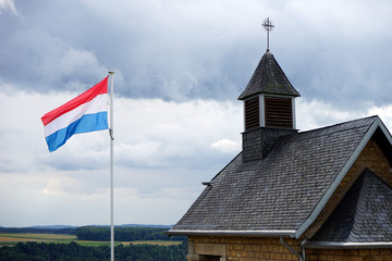 Church and flag