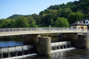 Bridge and dam on Our river