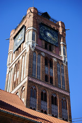Clock tower in Torunj