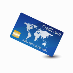 Credit cards blue design vector.