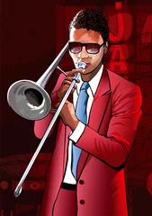 Poster Jazztrombonist © Isaxar