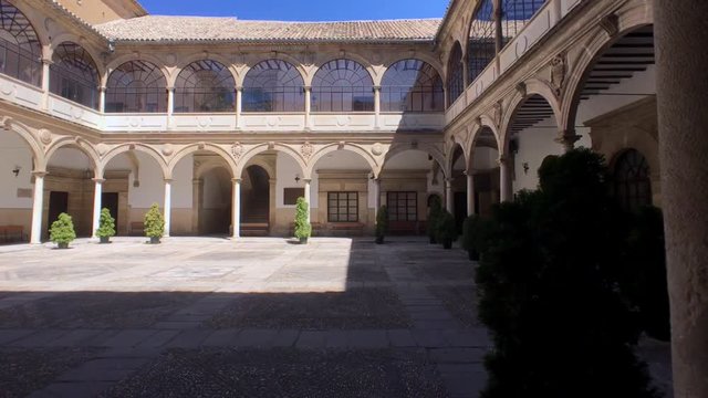 Renaissance cloister, Renaissance city, Baeza, Andalucia, Spain