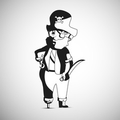 Illustration of Pirate background