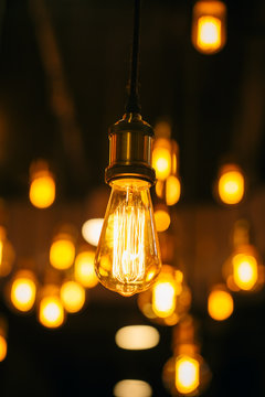 beautiful lighting decor bulb Industrial vintage style.