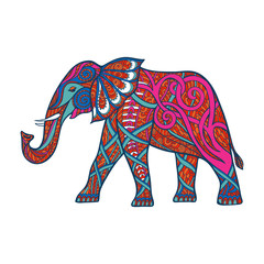 Decorative patterned elephant