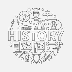 History linear illustration