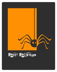 Halloween spider concept. card or banner background for  Party night
