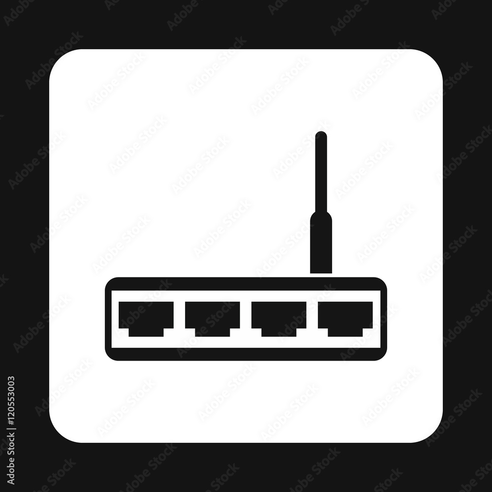 Poster modem icon in simple style isolated on white background. internet symbol vector illustration