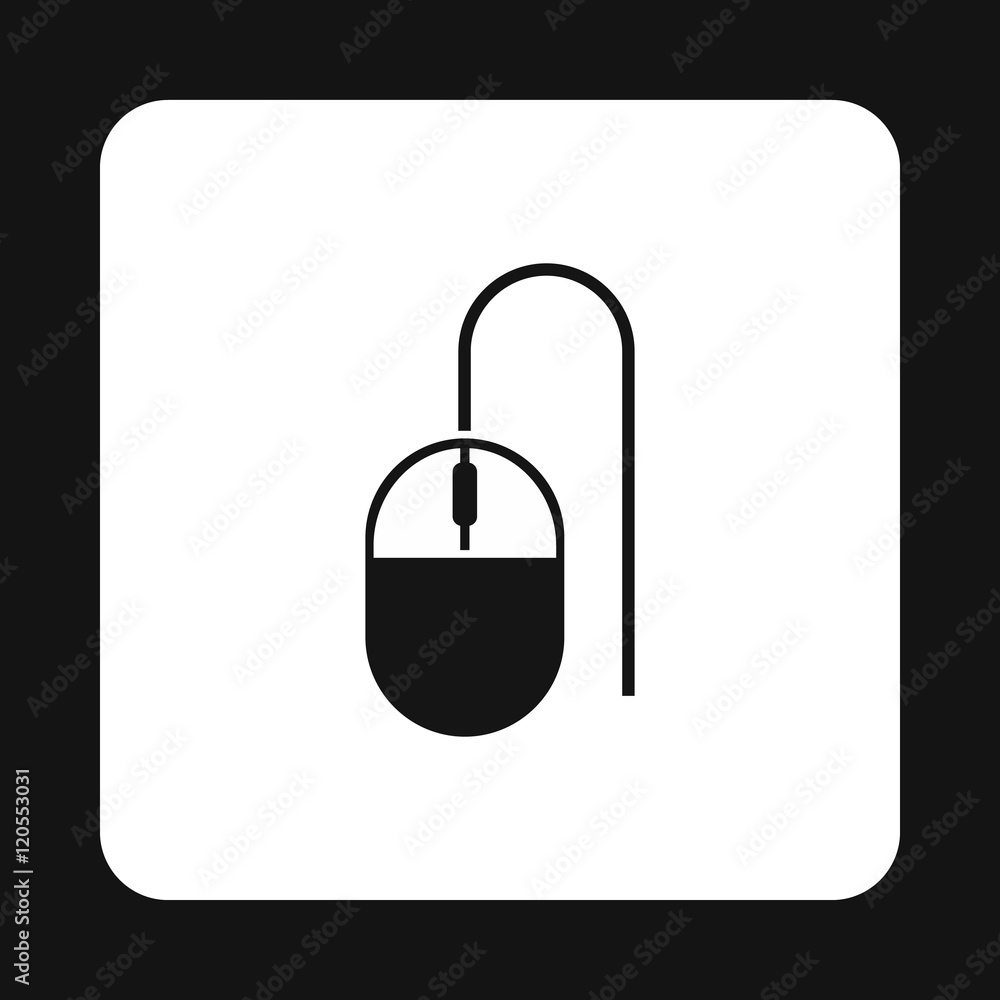Poster mouse of computer icon in simple style isolated on white background. equipment symbol vector illustr