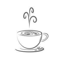 coffee icon on white background