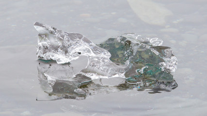 Close-up of melting ice in Jokulsarlon - Iceland