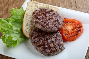 Grilled burger cutlet