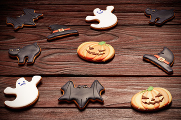 Halloween homemade gingerbread cookies