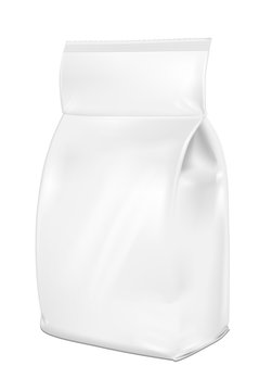 White blank plastic or paper washing powder packaging