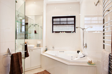 Modern bathroom in luxury apartment
