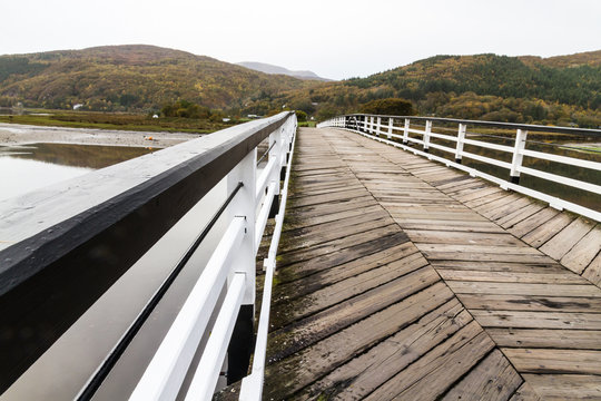 Penmaenpool toll bridge, evening