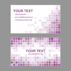 Purple abstract business card template design