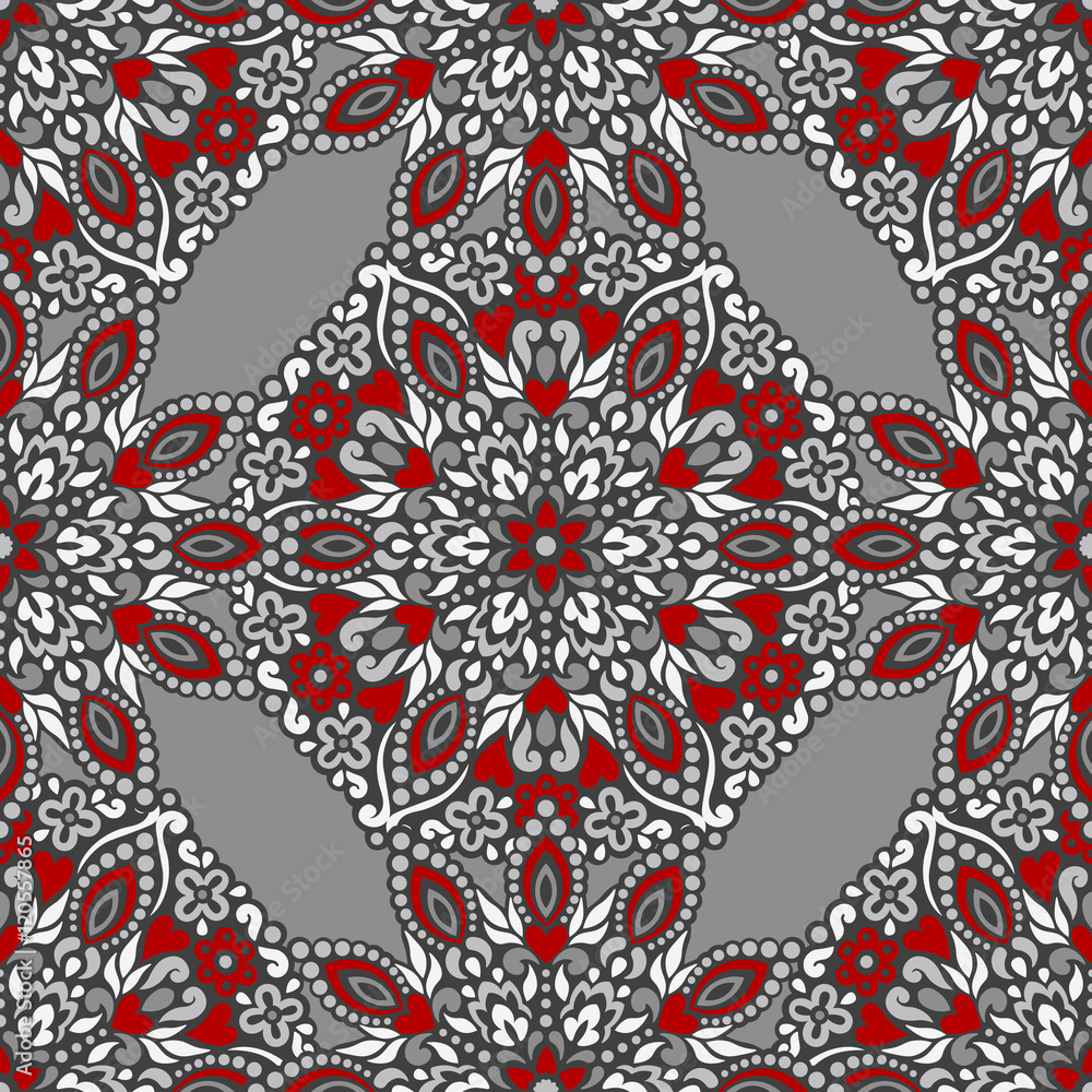 Poster seamless background with abstract ethnic pattern.