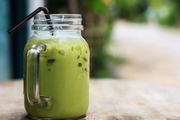 ice green tea on background