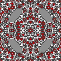 Seamless background with abstract ethnic pattern.