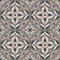 Seamless mandala pattern for printing on paper or fabric. Islam and Arabic motifs.