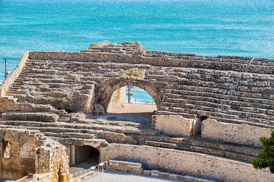 view of roman amphitheatre of Tarraco