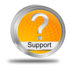 Support Button - 3D illustration