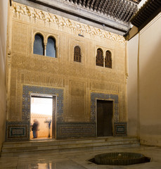 Facade of Comares Palace   at Alhambra.  Granada