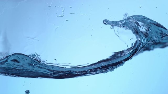 Water surface splash in slow motion; shot on Phantom Flex 4K at 1000 fps