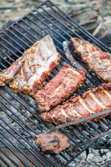 Pork ribs barbecue 