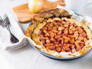 Apple galette for breakfast