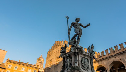 Fototapeta na wymiar Neptune Statue in Bologna, Italy