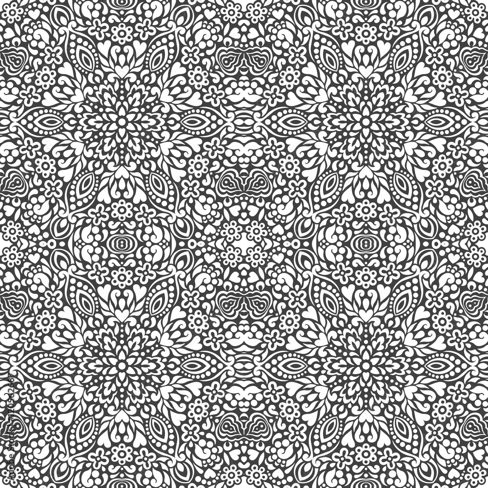 Poster seamless background with abstract ethnic pattern.