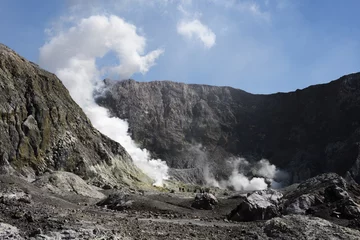 Selbstklebende Fototapete Vulkan Der Hauptkrater von White Island vor der Eruption im September 2016.