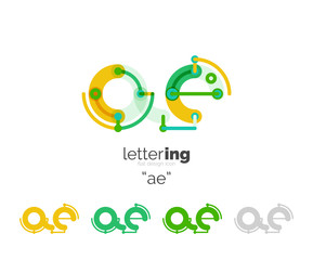 Fototapeta na wymiar Alphabet letter font logo business icon