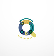 Abstract line design letter logo