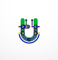 Abstract line design letter logo